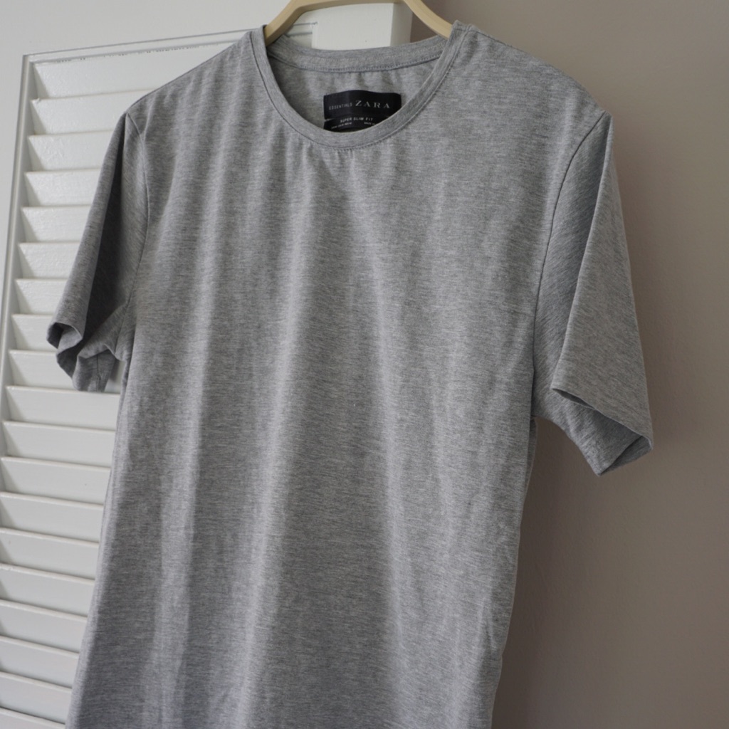 Zara Basic Gray Tee Size Medium